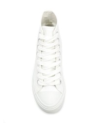 Baskets montantes en cuir blanches Junya Watanabe