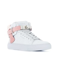 Baskets montantes en cuir blanches Buscemi