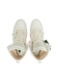 Baskets montantes en cuir blanches Off-White