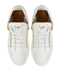 Baskets montantes en cuir blanches Giuseppe Zanotti