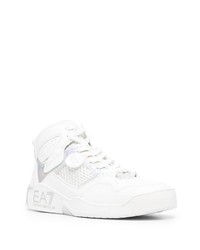 Baskets montantes en cuir blanches Ea7 Emporio Armani