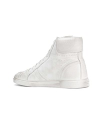 Baskets montantes en cuir blanches Saint Laurent