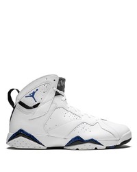 Baskets montantes en cuir blanches Jordan