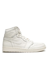 Baskets montantes en cuir blanches Jordan