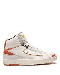 Baskets montantes en cuir blanches Jordan