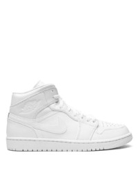 Baskets montantes en cuir blanches Jordan