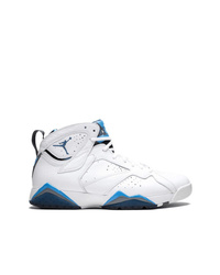 Baskets montantes en cuir blanches Jordan