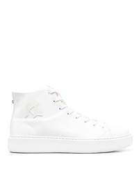 Baskets montantes en cuir blanches Karl Lagerfeld