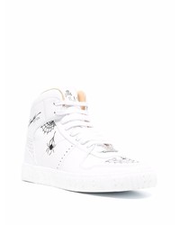 Baskets montantes en cuir blanches Philipp Plein