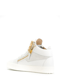 Baskets montantes en cuir blanches Giuseppe Zanotti Design