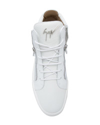 Baskets montantes en cuir blanches Giuseppe Zanotti Design