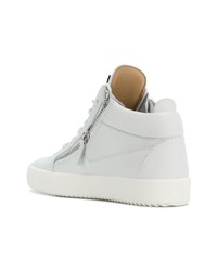 Baskets montantes en cuir blanches Giuseppe Zanotti Design