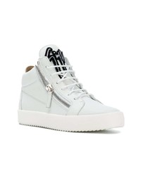 Baskets montantes en cuir blanches Giuseppe Zanotti Design