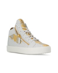 Baskets montantes en cuir blanches Giuseppe Zanotti Design