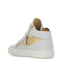 Baskets montantes en cuir blanches Giuseppe Zanotti Design