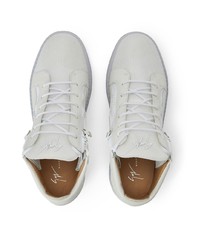 Baskets montantes en cuir blanches Giuseppe Zanotti