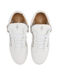 Baskets montantes en cuir blanches Giuseppe Zanotti