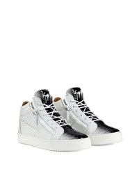 Baskets montantes en cuir blanches Giuseppe Zanotti