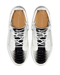 Baskets montantes en cuir blanches Giuseppe Zanotti