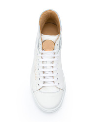 Baskets montantes en cuir blanches Alexander Laude