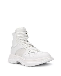 Baskets montantes en cuir blanches Alexander McQueen