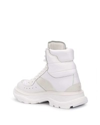 Baskets montantes en cuir blanches Alexander McQueen