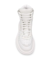 Baskets montantes en cuir blanches Alexander McQueen