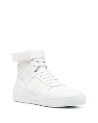 Baskets montantes en cuir blanches Versace