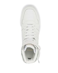 Baskets montantes en cuir blanches Versace