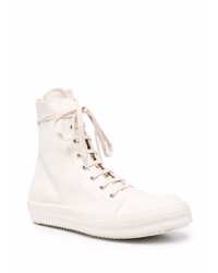 Baskets montantes en cuir blanches Rick Owens DRKSHDW