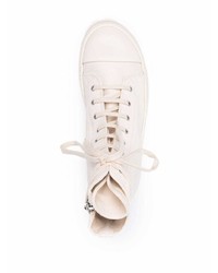 Baskets montantes en cuir blanches Rick Owens DRKSHDW