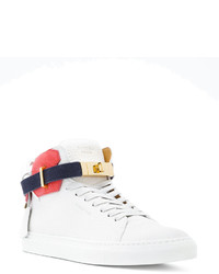 Baskets montantes en cuir blanches Buscemi