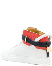 Baskets montantes en cuir blanches Buscemi