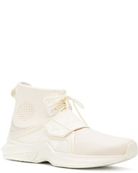 Baskets montantes en cuir blanches Puma