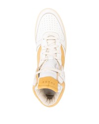 Baskets montantes en cuir blanches Rhude