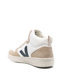 Baskets montantes en cuir blanches Veja