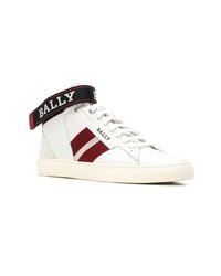 Baskets montantes en cuir blanches Bally