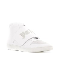 Baskets montantes en cuir blanches Palm Angels