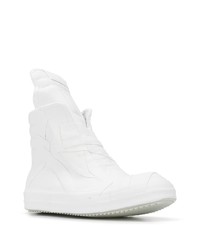 Baskets montantes en cuir blanches Rick Owens