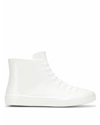 Baskets montantes en cuir blanches Maison Margiela