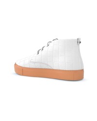 Baskets montantes en cuir blanches Swear