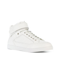 Baskets montantes en cuir blanches Saint Laurent