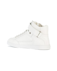 Baskets montantes en cuir blanches Saint Laurent