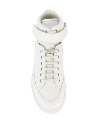 Baskets montantes en cuir blanches Saint Laurent