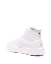 Baskets montantes en cuir blanches Karl Lagerfeld