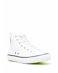 Baskets montantes en cuir blanches Philipp Plein