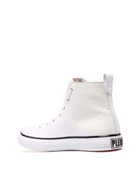 Baskets montantes en cuir blanches Philipp Plein