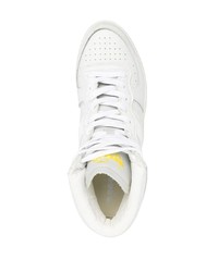 Baskets montantes en cuir blanches Diadora