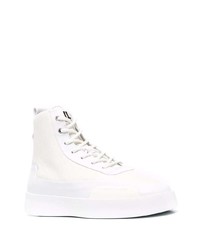 Baskets montantes en cuir blanches Leandro Lopes