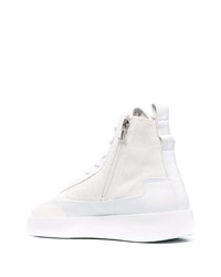 Baskets montantes en cuir blanches Leandro Lopes